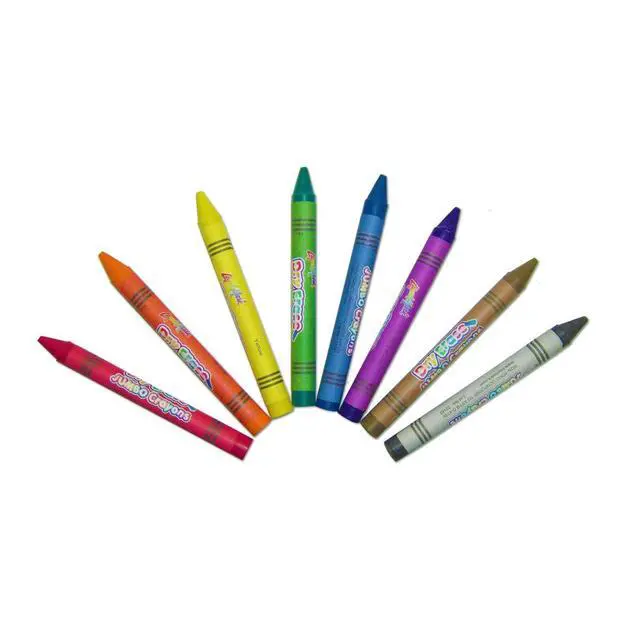 Alt view image 3 of 4 - 8-Pack Jumbo Dry Erase Crayons Assorted Vibrant Colors Non-Toxic Easy-Wipe Whiteboard Crayons for Kids, School & Home Large Grip Drawing Set for Dry Erase Surfaces