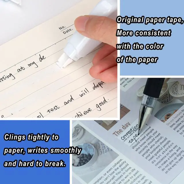 Alt view image 4 of 6 - White Correction Tape, 6 Pack, 16.4 Feet Correction Tape, School & Office Supplies, writing supplies and correction supplies (Blue)