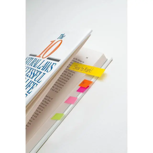 Alt view image 5 of 7 - Page Markers, 1/2-inch x 1-3/4 Inch, Ideal for Temporary Marking and Noting In Books, Assorted Ultra Colors, 500 per Pack