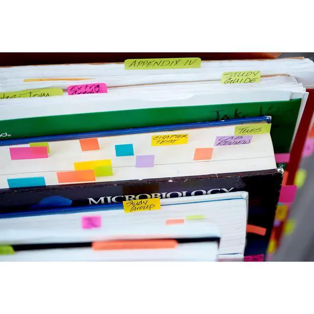 Alt view image 7 of 7 - Page Markers, 1/2-inch x 1-3/4 Inch, Ideal for Temporary Marking and Noting In Books, Assorted Ultra Colors, 500 per Pack
