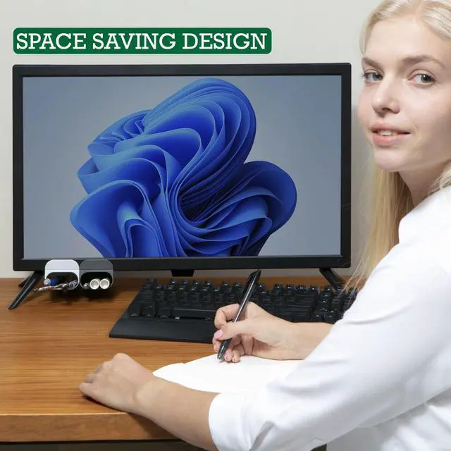 Alt view image 7 of 7 - 2 Pack Deskside Pen Holder - Optimize Your Space with Our Attachable Pencil Holder for Desk - Desk Pen Holder with Self-Adhesive and Rotatable Attacher