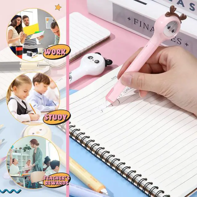 Alt view image 6 of 6 - 4 Pcs Cute Correction Tape Pen for Instant Correction Cartoon Correction Tape Easy to Use Pen Shaped Applicator Kawaii Birthday Gifts for Women Office Supplies Small Gift Animal Lovers