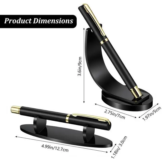 Alt view image 2 of 7 - 2Pcs Acrylic Pen Display Stand, Black Acrylic Single Pen Holder Fountain Pens Holder Paintbrush Drying Rack for Home Office