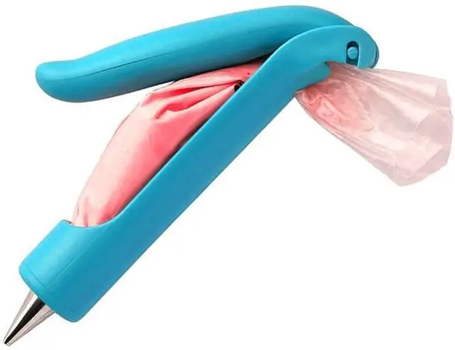 Alt view image 4 of 7 - Pastry DIY Cake Decorating Pen, Xafissy Cake Decorating Pen Tool Kit Blue DIY Cake Decor Pen Supplies with 4 Different-Shaped Nibs, 4 Nozzles Decorative Bags and 2 Couplers