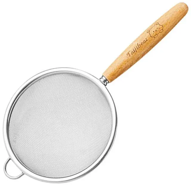 Main image of 1 Pack Fine Mesh Strainer whit Hanlde,40 Mesh Stainless Steel Kitchen Strainer for Sifting, Draining Pasta, Straining Juice and Egg Whites