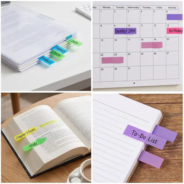 Alt view image 4 of 7 - 2000Pcs Page Markers Bright Sticky Tabs Translucent Arrow Flags Sticky Notes Flags Fluorescent Index Stickers for Textbooks Studying Work Organization