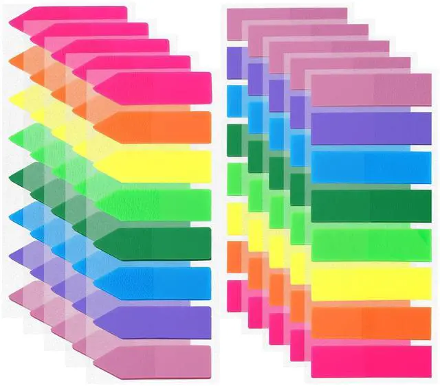 Main image of 2000Pcs Page Markers Bright Sticky Tabs Translucent Arrow Flags Sticky Notes Flags Fluorescent Index Stickers for Textbooks Studying Work Organization