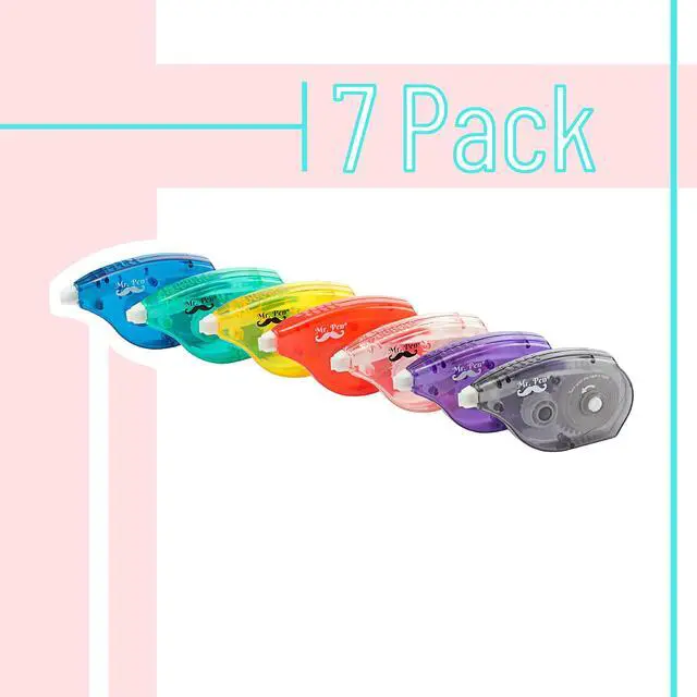 Alt view image 2 of 7 - Correction Tapes, 7 Pack, 0.2" x 393", White Correction Tape Set