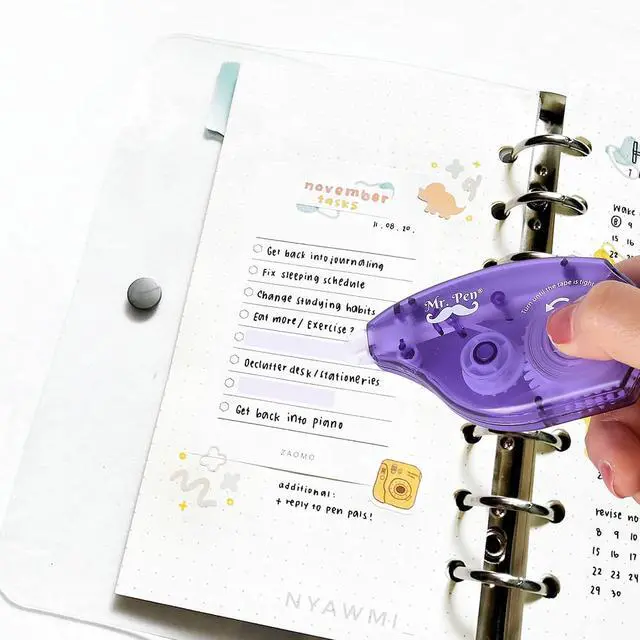 Alt view image 6 of 7 - Correction Tapes, 7 Pack, 0.2" x 393", White Correction Tape Set