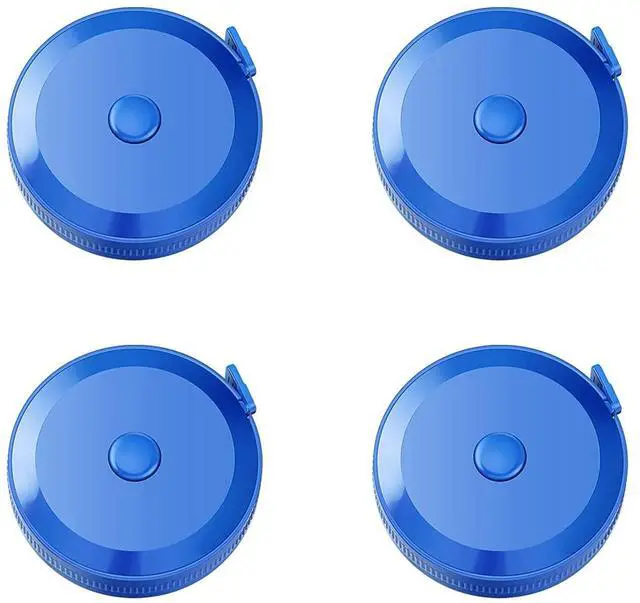 Main image of Tape Measure, 4 Pack Soft Retractable Measuring Tape 60-Inch/150cm Double-Scale Metric Tape Measure,for Body Measuring Sewing Tailor Cloth Knitting Home Craft Measurements (Blue)