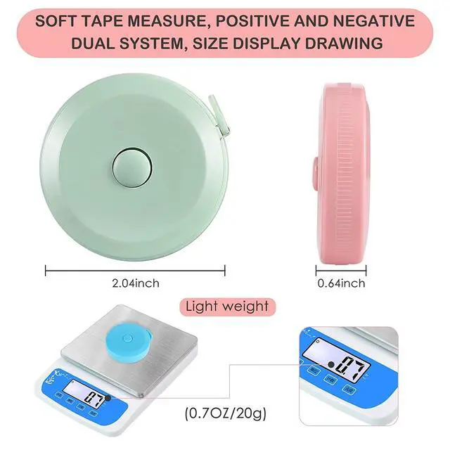 Alt view image 2 of 7 - Tape Measure, 4 Pack Soft Retractable Measuring Tape 60-Inch/150cm Double-Scale Metric Tape Measure,for Body Measuring Sewing Tailor Cloth Knitting Home Craft Measurements (Blue)