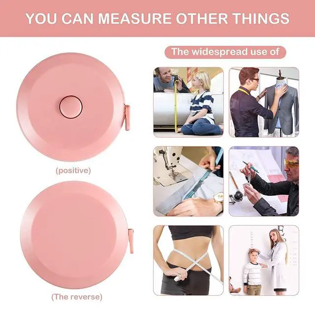 Alt view image 7 of 7 - Tape Measure, 4 Pack Soft Retractable Measuring Tape 60-Inch/150cm Double-Scale Metric Tape Measure,for Body Measuring Sewing Tailor Cloth Knitting Home Craft Measurements (Blue)