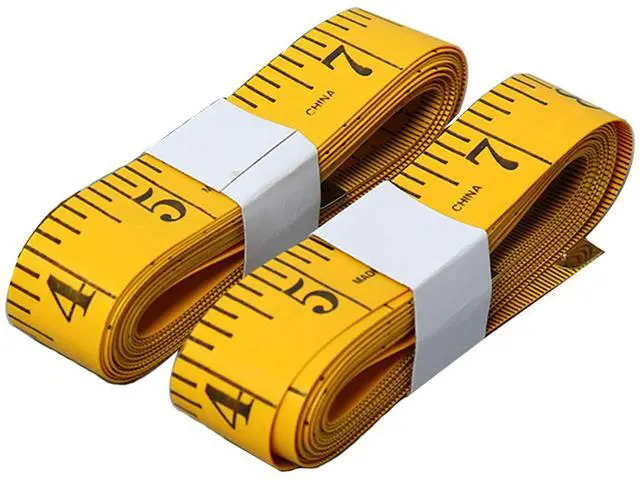 Main image of 120 Inches/300cm Soft Tape Measure, Pocket Measuring Tape for Sewing Tailor Cloth Body Measurement, Yellow 2-Pack