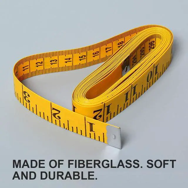Alt view image 4 of 5 - 120 Inches/300cm Soft Tape Measure, Pocket Measuring Tape for Sewing Tailor Cloth Body Measurement, Yellow 2-Pack