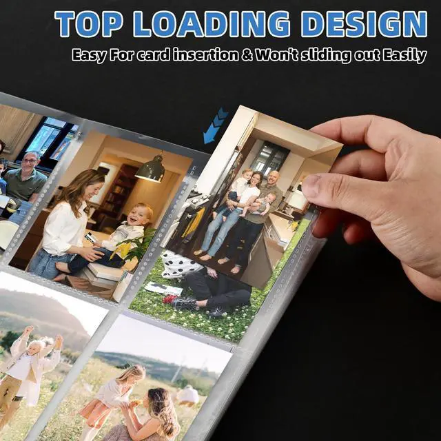 Alt view image 2 of 7 - 9 Pocket Card Sleeves, Holds 900 Cards, Trading Card Binder Sleeves, 3 Ring 9 Pocket Pages for Sports Cards, Coupons, Game Cards, 50 Pack