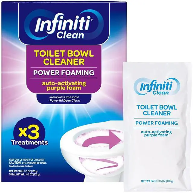 Main image of Foaming Toilet Bowl Cleaner 10.5oz Auto-Activating Purple Foam, Removes Limescale & Odors, Lavender Scent, 3 Sachets