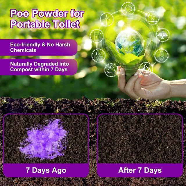 Alt view image 3 of 7 - Poo Gel for Portable Toilet, Poo Gel for Camping Toilet, Poo Deodorizing Treatment Portable for car Camping Camping Toilet Bags (25Pack Lavender)