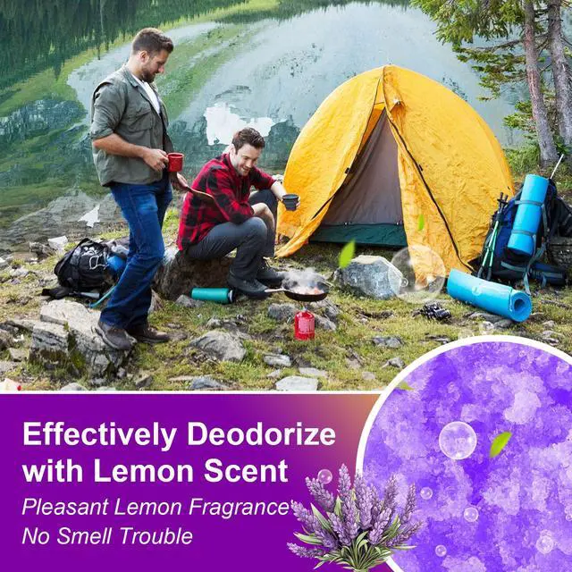 Alt view image 5 of 7 - Poo Gel for Portable Toilet, Poo Gel for Camping Toilet, Poo Deodorizing Treatment Portable for car Camping Camping Toilet Bags (25Pack Lavender)