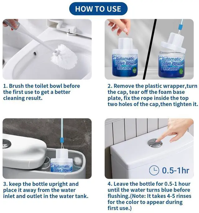 Alt view image 4 of 7 - Automatic Toilet Bowl Cleaner with Unique Retrieval Rope - 2000 Flushes