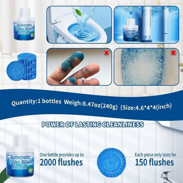 Alt view image 6 of 7 - Automatic Toilet Bowl Cleaner with Unique Retrieval Rope - 2000 Flushes