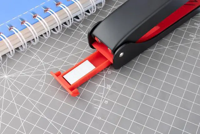Alt view image 2 of 3 - Stapler with Staples, 25-Sheets Capacity Office Stapler with Anti-Slip Base, Built-in Staple Storage, Full Strip, for Office Home School Use