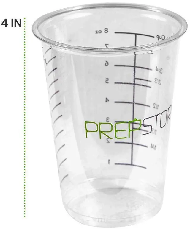 Alt view image 3 of 7 - Disposable Measuring Cups for Resin - Pack of 20 8oz Clear Plastic Measuring Cup for Epoxy Resin, Stain, Paint Mixing - Half Pint Reusable Multipurpose Mixing Cups for Cooking and Baking