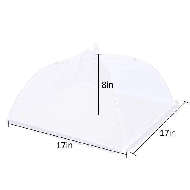 Alt view image 2 of 7 - 4 Pack Mesh Food Covers 17 inch, Large and Tall Food Covers, Pop-Up Mesh Food Covers Tent Umbrella for BBQs, Outdoors, Screen Tents, Parties Picnics, Fruit Cover