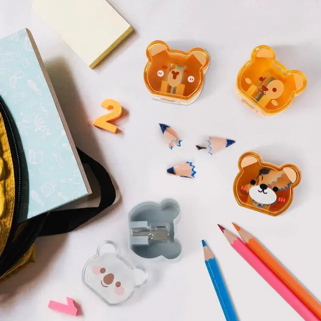 Alt view image 3 of 7 - Cute Pencil Sharpener Manual, Animal Design, Single Hole, 8 Pack