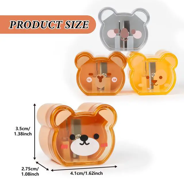 Alt view image 6 of 7 - Cute Pencil Sharpener Manual, Animal Design, Single Hole, 8 Pack