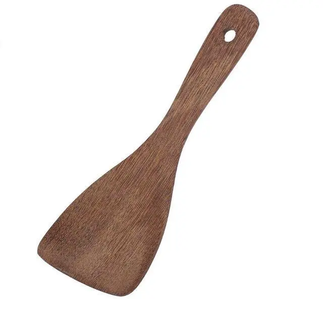 Alt view image 7 of 7 - Wooden Spatula, Bevel Kitchen Cooking Tool Shovel with Heat Protection Handle for Frying Pan Fried Rice and Baking 22cm