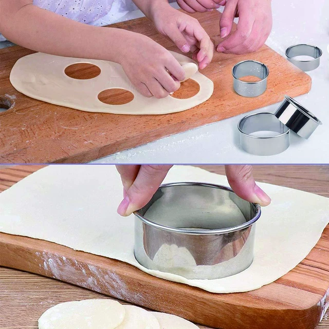 Alt view image 5 of 6 - 12 Pcs Round Cookie Biscuit Cutter Set, Graduated Circle Cutters | 18/8 Stainless Steel, Pastry Cookie Cutters, Donut Cutter Ring Molds for Baking, Cooking, Gift