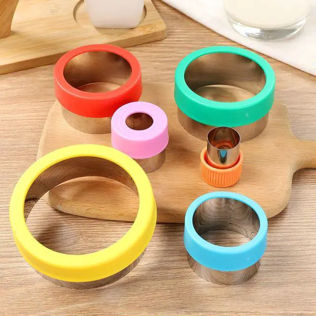 Alt view image 4 of 7 - Round Cookie Biscuit Cutter Set, 6 Graduated Circle Pastry Cutters, Stainless Steel Cookie And Dough Cutters for Donut and Scone, Circle Cutter Cake Ring Molds