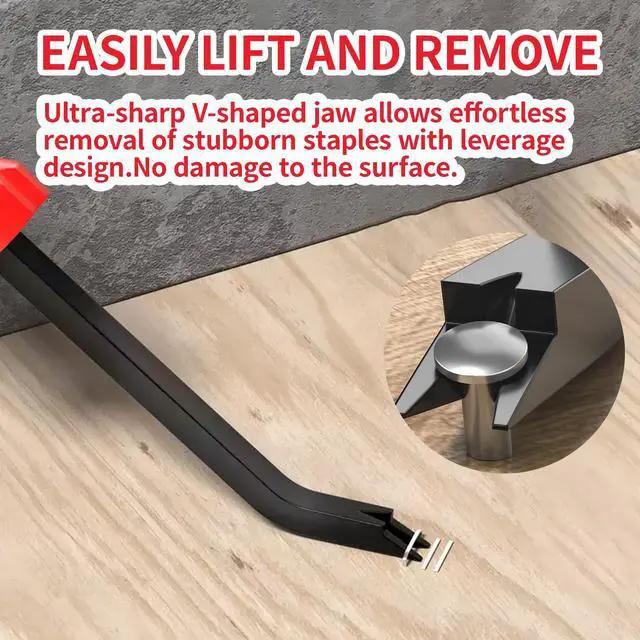 Alt view image 5 of 7 - Staple Remover Heavy Duty Upholstery Stapler Remover Tool Staple Puller Lifter Tool for Carpet, Wood, Floor, Construction, Furniture