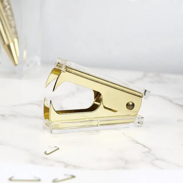 Alt view image 2 of 7 - Clear Staple Remover Pure Gold Stapler Remover Cute Yellow Puller Removers Tool for Home Office School Desk Accessories Gift (Yellow Gold)