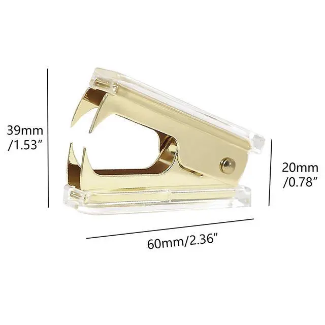 Alt view image 6 of 7 - Clear Staple Remover Pure Gold Stapler Remover Cute Yellow Puller Removers Tool for Home Office School Desk Accessories Gift (Yellow Gold)