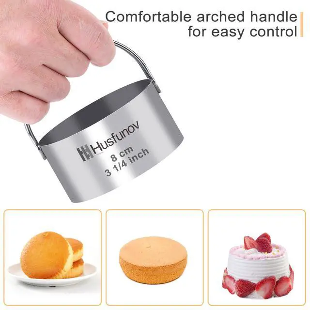 Alt view image 4 of 6 - Biscuit Cutter Set, Round Cookie Cutters with Handle