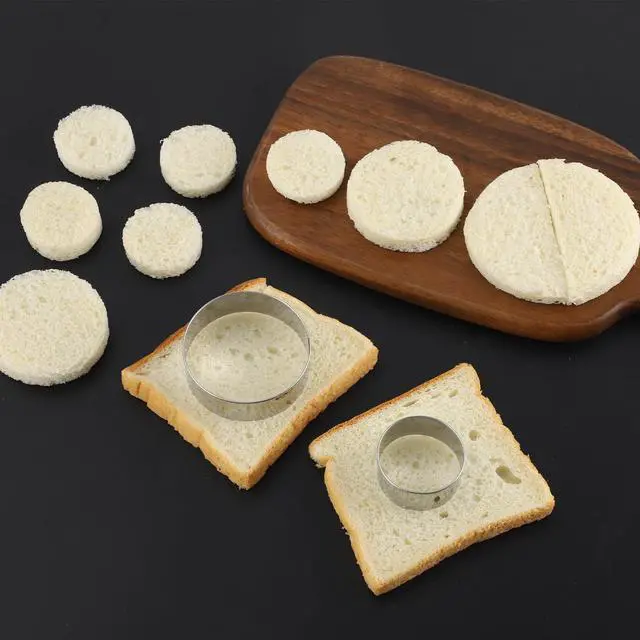 Alt view image 5 of 6 - Round Cookie Cutter Set Large - 5 Inch, 4 Inch, 3 Inch, 2 Inch - Geometric Cookie Cutters Shapes Molds - Stainless Steel Homemade Round Biscuit Treats Cutter