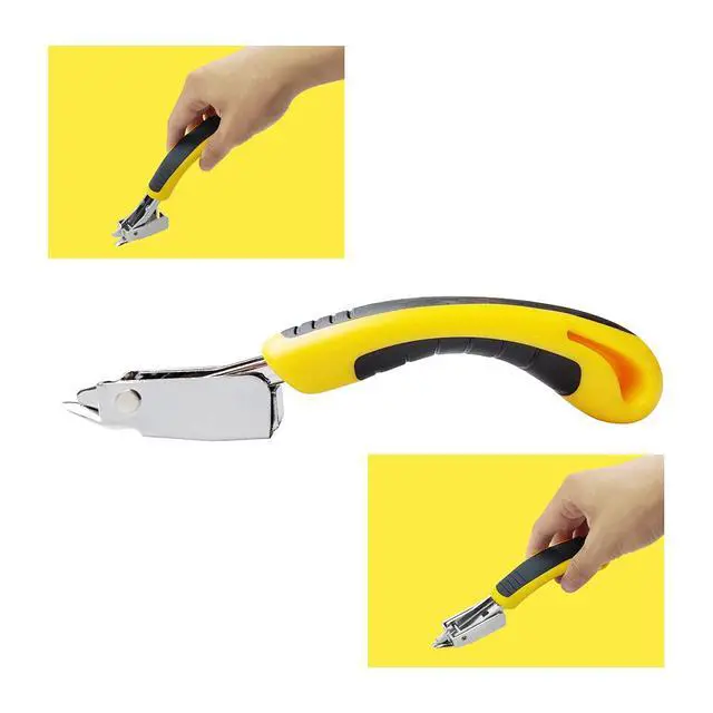 Alt view image 3 of 7 - Staple Remover, Staple Puller Tool, Upholstery and Construction Heavy Duty Staple Remover, Strength Staple Puller Removing All Kinds of Staples(Yellow)