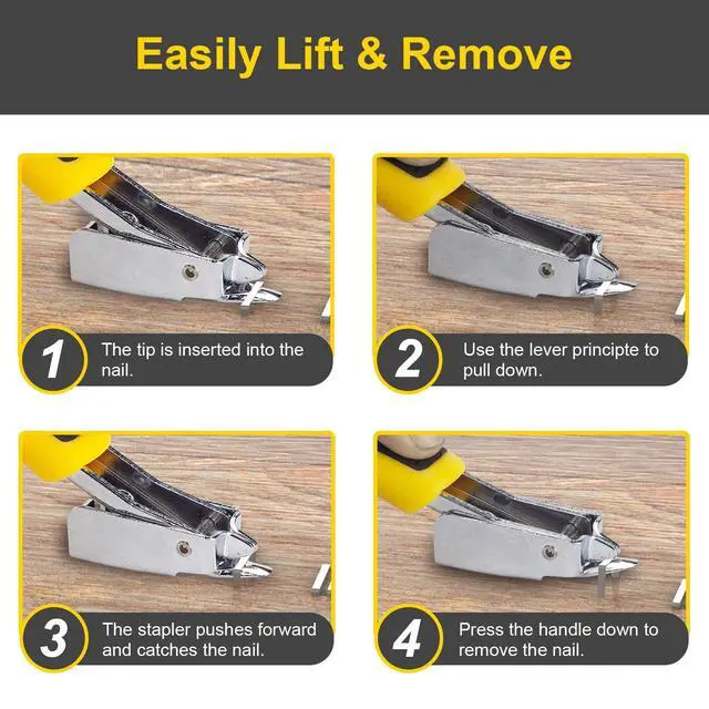 Alt view image 3 of 7 - Staple Remover, Staple Puller Tool with Ergonomic Handle, Upholstery and Construction Heavy Duty Staple Removers for Removing All Kinds of Nails in Furniture, Floor, Wooden Box, Photo Frame, Carpet