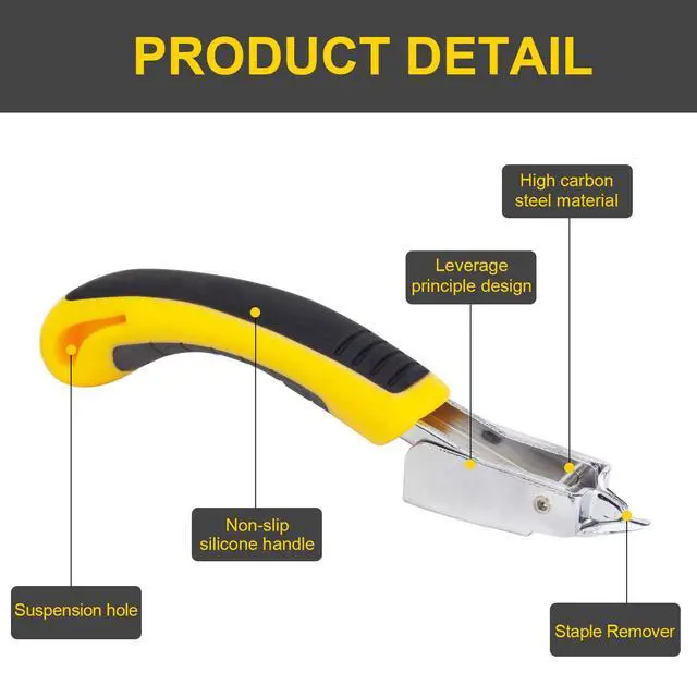 Alt view image 4 of 7 - Staple Remover, Staple Puller Tool with Ergonomic Handle, Upholstery and Construction Heavy Duty Staple Removers for Removing All Kinds of Nails in Furniture, Floor, Wooden Box, Photo Frame, Carpet