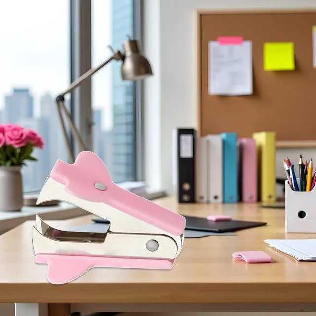 Alt view image 6 of 7 - Pink Stapler Removal Tool, Stapler Removals Puller Tool, Wear-Resistant Remover Tool with Non-Slip Handle, Staple Puller Tool Supplies for Students, School, Home, Teachers Staple Removers