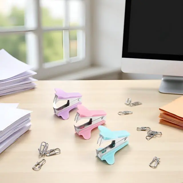 Alt view image 5 of 7 - 3Pcs Staple Remover Staple Puller Removal Tool for School Office Home Staple Removers (Blue, Pink, Purple)