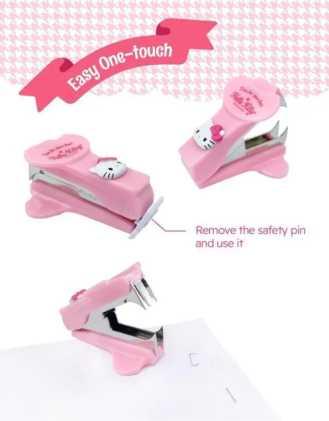 Alt view image 3 of 3 - Cute Animal Face Cat Staple Remover Staple Puller Removal Tool for Office Home - Pink Cat