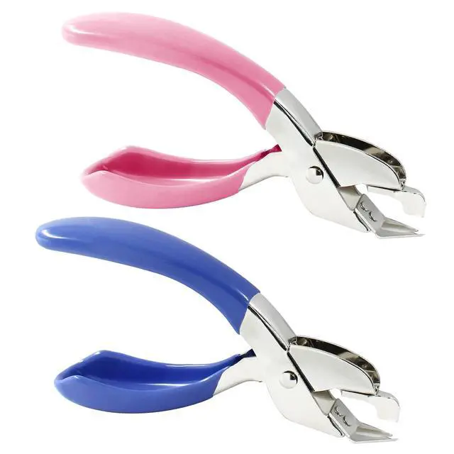 Alt view image 4 of 4 - 2 PCS Staple Removers, Office Staple Remover Tool for Office Heavy Hand Staple Pin Pull(Pink, Blue)
