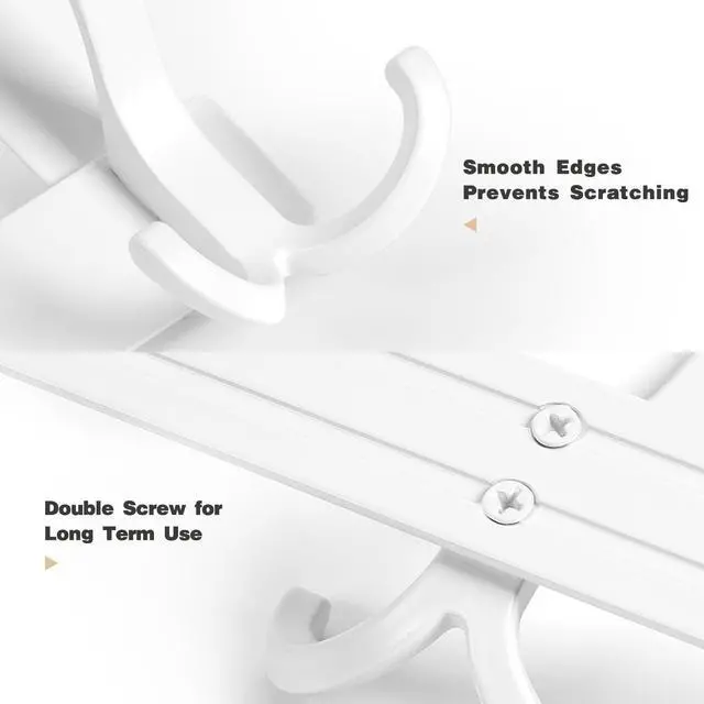 Alt view image 3 of 7 - Door Hanger Hook, Over The Door Hooks for Hanging, Over The Door Towel Racks for Bathroom (1Pack, White, Fit 1-3/4" Doors)