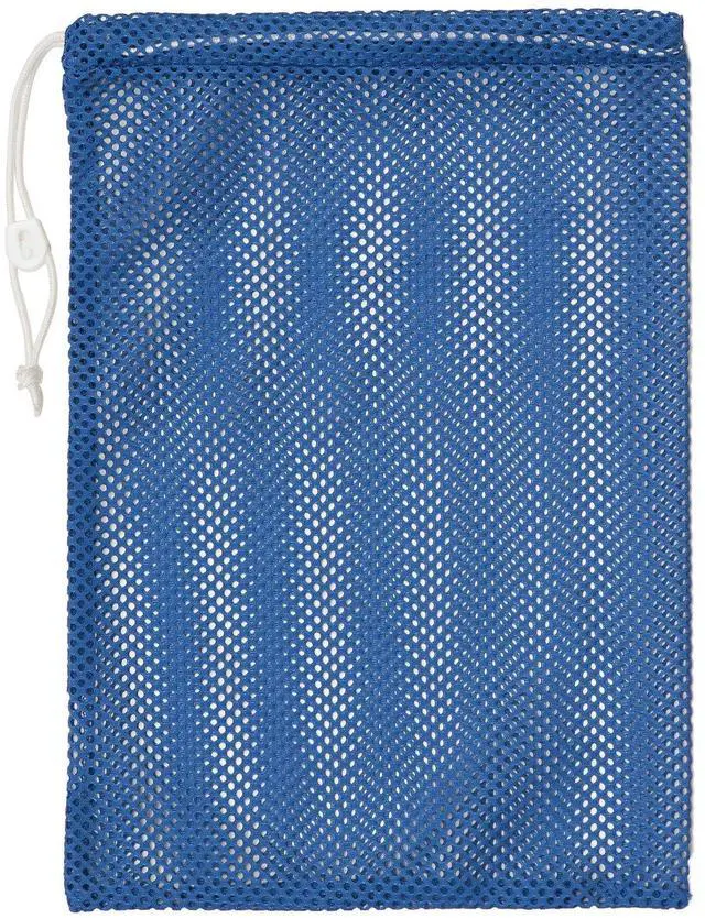 Alt view image 4 of 7 - Sports Equipment Bag- Blue, 12" x 18"- Multipurpose, Nylon Drawstring Bag w/ Lock and ID Tag, for Sports Equipment, Balls, Swimming Gear - Breathable Stuff Sack