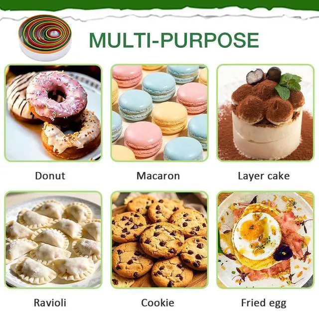 Alt view image 6 of 7 - Round Cookie Biscuit Cutter Set, 12 Pack Pastry Cutters in Graduated Sizes for Donut, Dough, Fondant, Clay, Stainless Steel Circle Cutter Cake Ring Molds with Colorful Rubber Coating