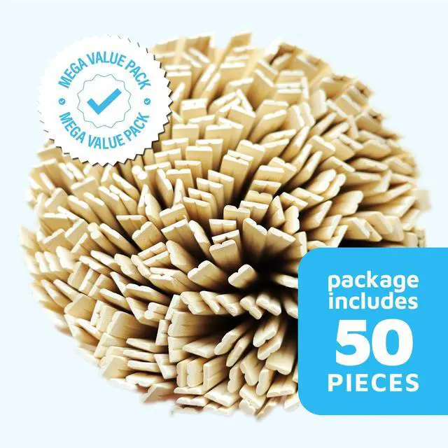 Alt view image 4 of 7 - Individually Wrapped Twin Chopsticks | Bulk 50 Pack Disposable Wooden Chopsticks | Chinese Bamboo Splinter-Free Party Utensil for Sushi, Rice, Noodles & All Asian, Japanese, Korean Dishes