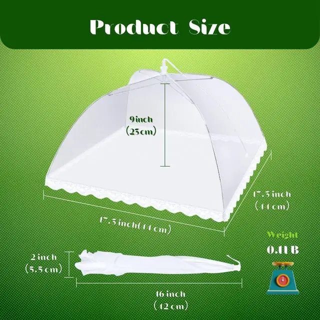 Alt view image 5 of 7 - Food Cover Tent - Pop Up Mesh Screen Net Umbrella Covers Keep Out Flies, Bugs, Mosquitos, Wasps Pefect for Outdoor Picnic, BBQ, Camping, Fruit Dinner Protection, Reusable and Collapsible