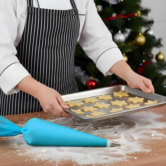 Alt view image 5 of 7 - 18 Inch Reusable Piping Bags 3-Pack Silicone Icing Bag Large Pastry Bags Set Cake Decorating Reusable, Baking Dessert Piping Bag with 3 Icing Couplers for Standard Tips, Blue